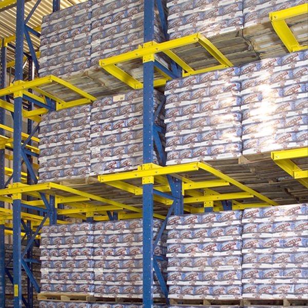 High Density dual-wide Drive In (Drive-in) Pallet Storage System