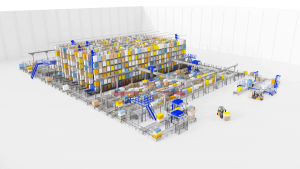 10000 picks per day Gantry Layer Picker Solution to Efficiently Build Mixed Rainbow Pallets