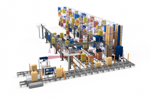 Gantry Layer Picker Solution to Efficiently Build Rainbow Mixed Pallets, 2000 picks per day